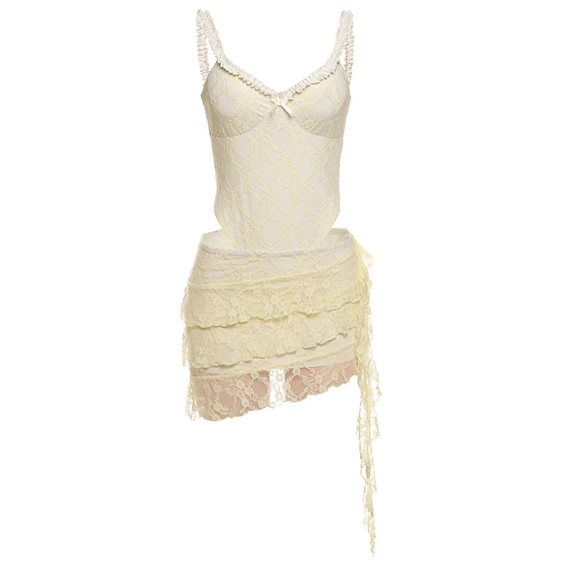 Conjunto Feminino Weird Puss Jacquard 2 Peças – Sofisticação Transparente com Toque Moderno