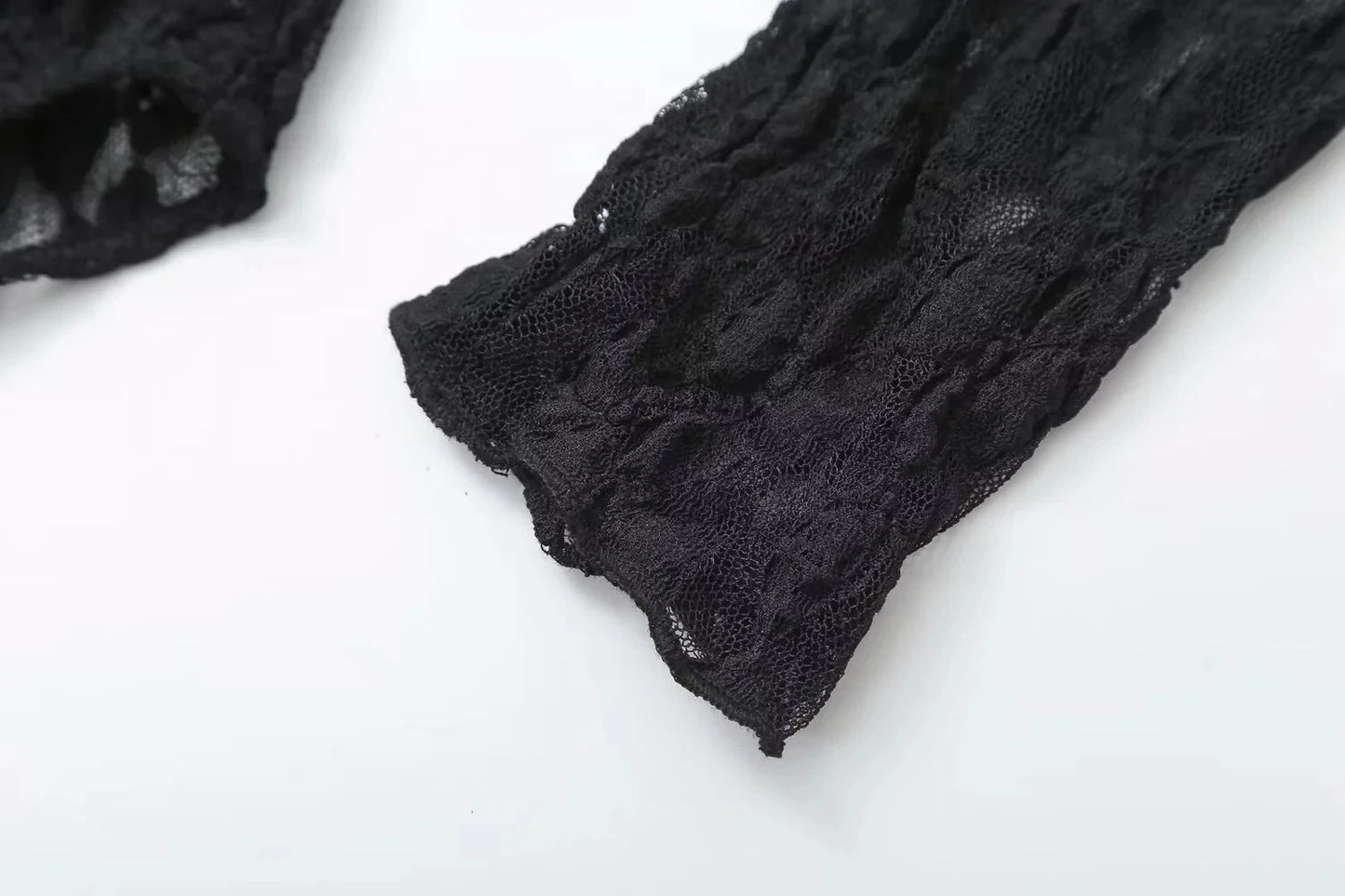 Conjunto Slim Lace – Top + Calça de Renda Transparente