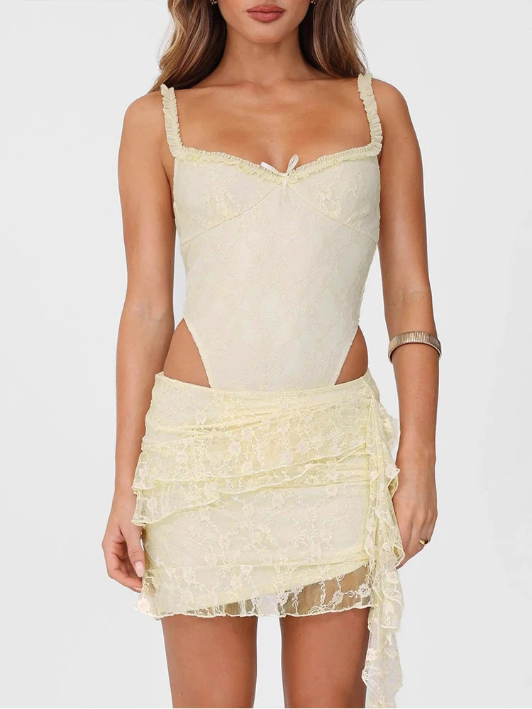 Conjunto Feminino Weird Puss Jacquard 2 Peças – Sofisticação Transparente com Toque Moderno