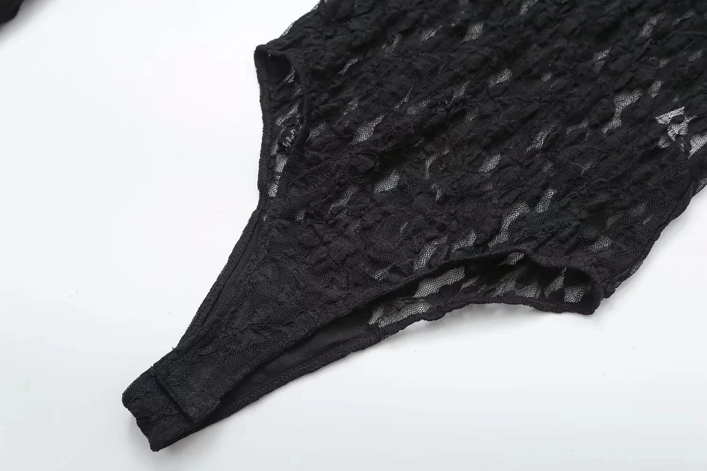 Conjunto Slim Lace – Top + Calça de Renda Transparente