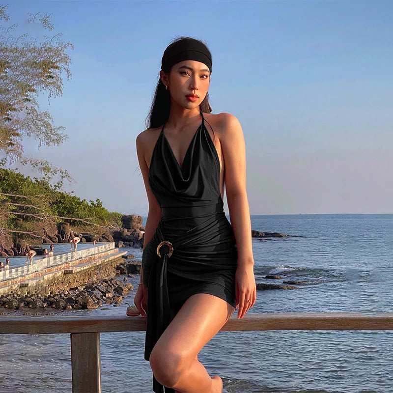Vestido Mini Vintage Backless – Sexy, Leve e Totalmente Estilo Y2K