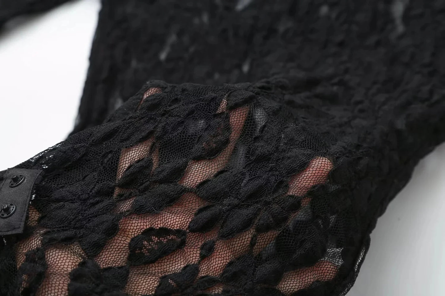 Conjunto Slim Lace – Top + Calça de Renda Transparente