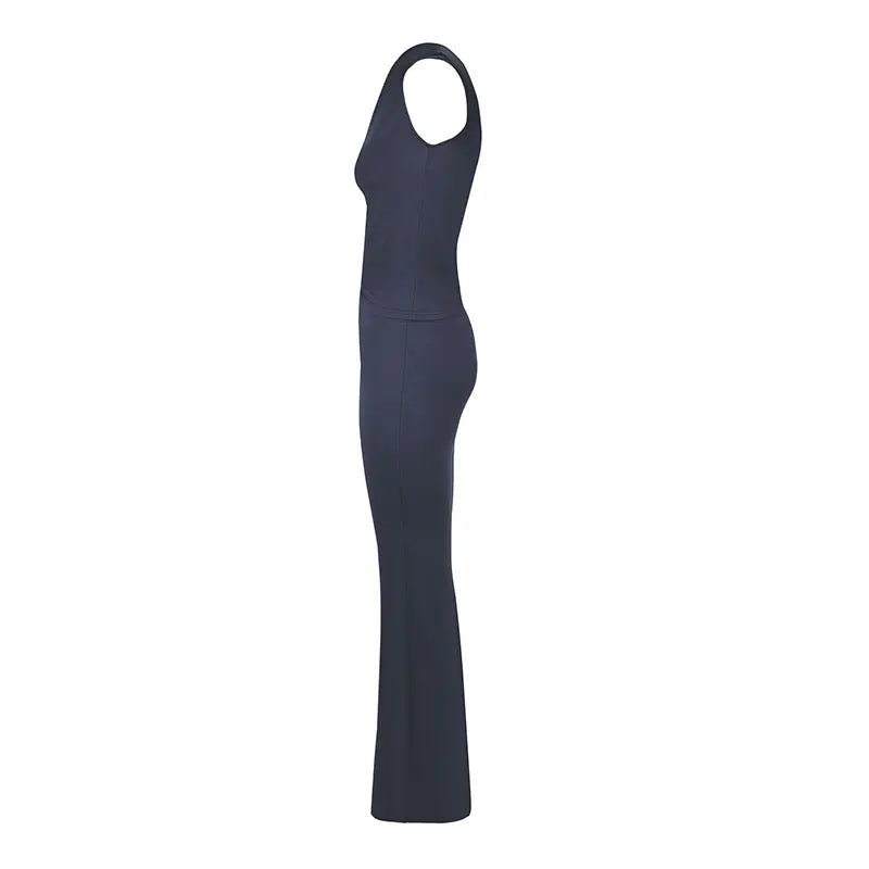 Conjunto Urban Chic – Regata Ombro a Ombro + Calça Slim.