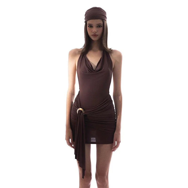 Vestido Mini Vintage Backless – Sexy, Leve e Totalmente Estilo Y2K