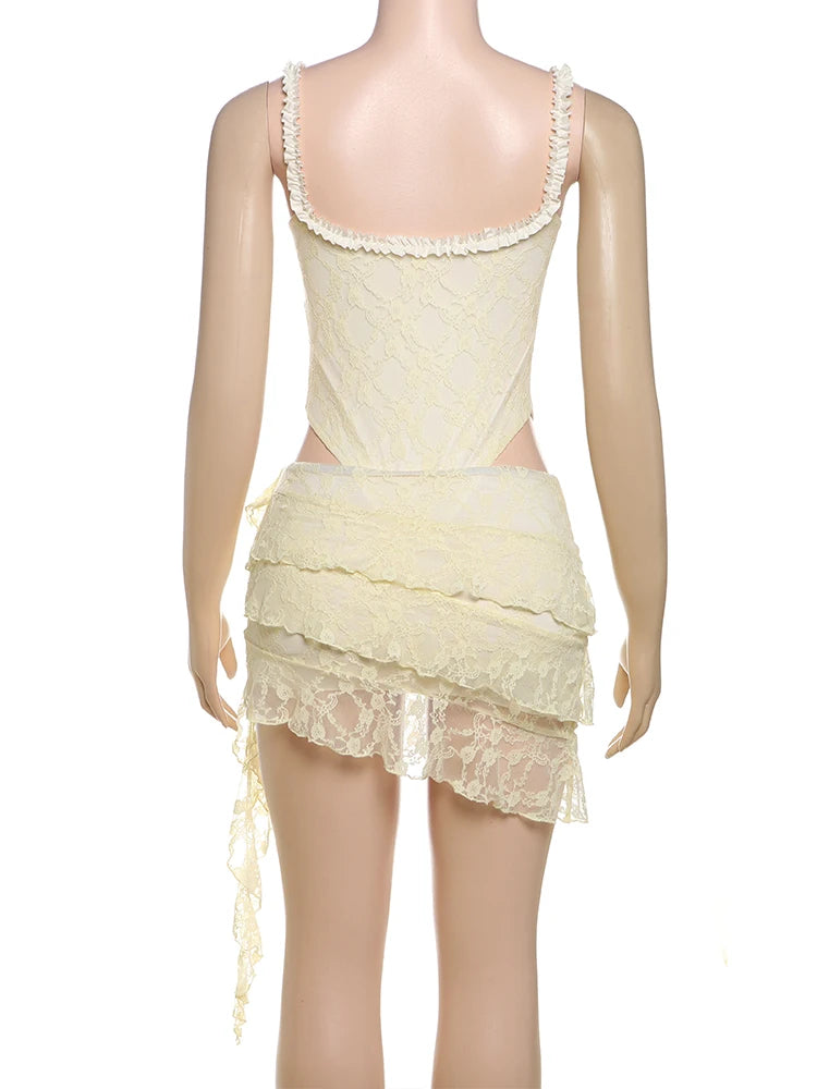 Conjunto Feminino Weird Puss Jacquard 2 Peças – Sofisticação Transparente com Toque Moderno