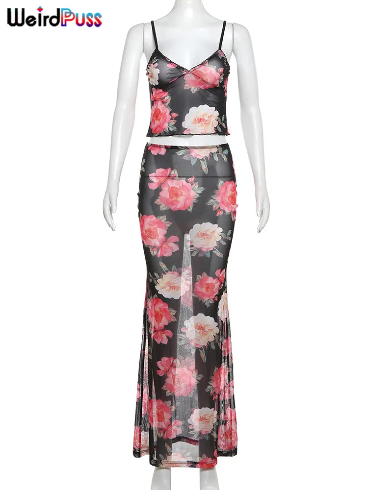 Conjunto Feminino Sexy  – Transparência, Elegância e Atitude Tropical.