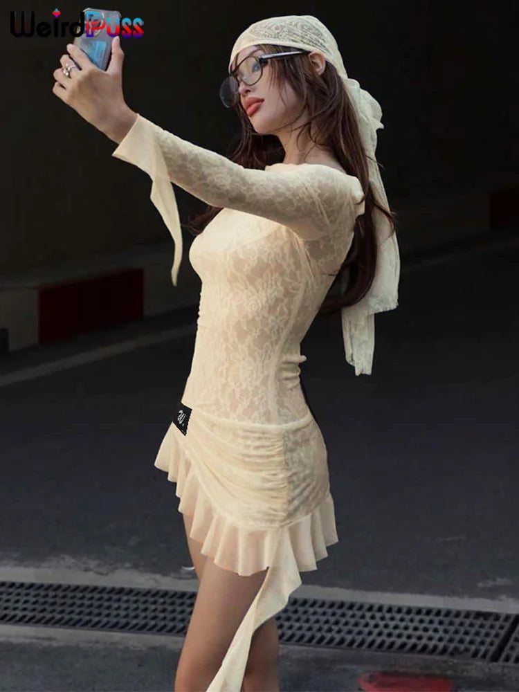 Vestido Feminino com Renda e Transparência – Sensualidade com Sofisticação em Cada Detalhe.