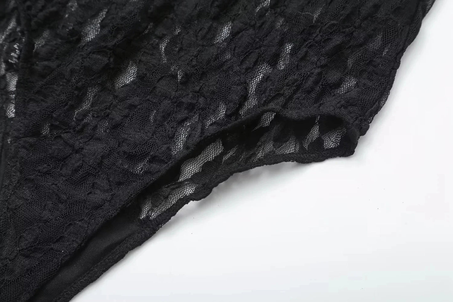 Conjunto Slim Lace – Top + Calça de Renda Transparente